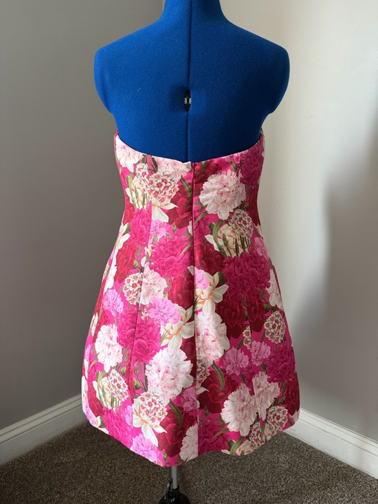 Sachin + Babi Strapless Floral Mini Dress in Fuchsia and Pink - Picture 8 of 9